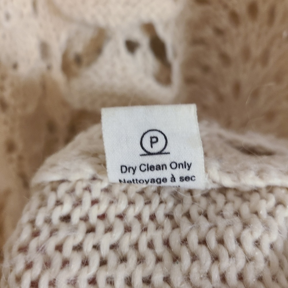 Funktional Cream Wool Alpaca Blend Open‎ Knit Sweater Small - Picture 8 of 8